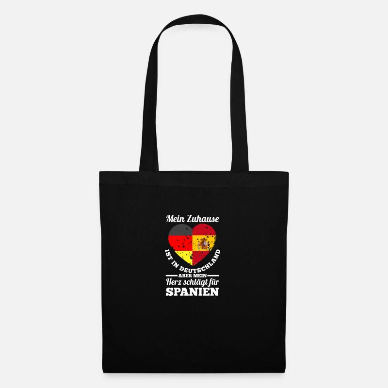 Spanier Deutschland Spanien - Stoffbeutel - Schwarz