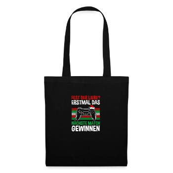 Père Noël Gaming Noël Noël - Sac en tissu - noir - Devant