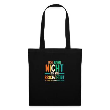 I can't I'm busy funny - Tote Bag - black - Front