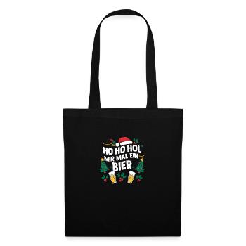 Noël Ho Ho Offrez-moi une bière - Sac en tissu - noir - Devant