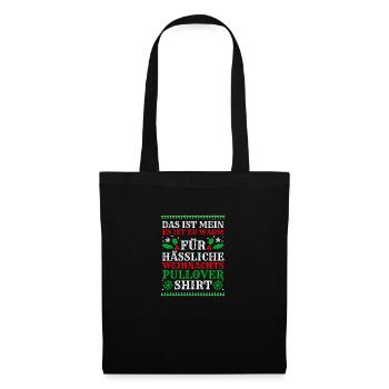Weihnachtsmann Weihnachten Hässliche Weihnachten - Stoffbeutel - Schwarz - Vorne