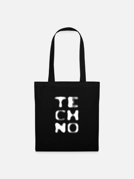 Techno Unscharf - Stoffbeutel - Schwarz