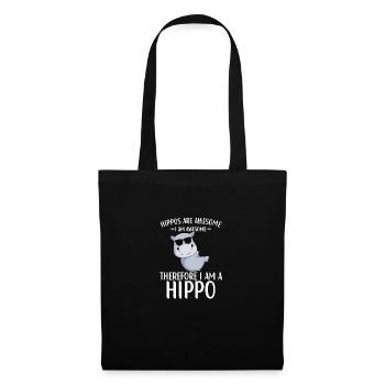Tenue Hippo pour les enfants fans d’hippopotames - Sac en tissu - noir - Devant