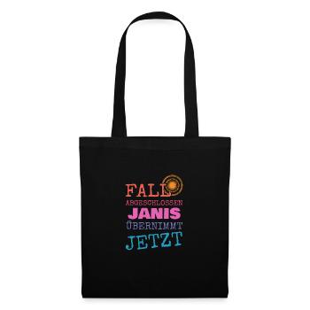 First name Janis - Tote Bag - black - Front