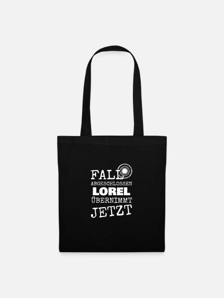 Vorname Lorel - Stoffbeutel - Schwarz