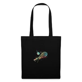 Splash art Squash sports for squash racket - Tote Bag - black - Front