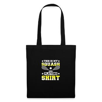 This is my squash playing - Tote Bag - black - Front