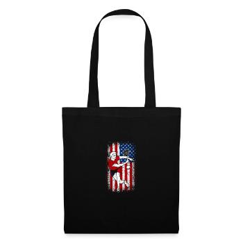 4th of july Usa Proud American Flag Squash Player - Tote Bag - black - Front