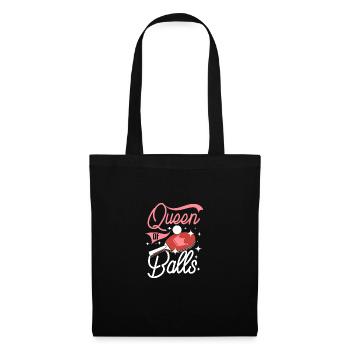 Femmes Fille Drôle Reine des balles de ping-pong - Sac en tissu - noir - Devant