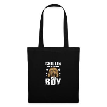 chillin avec mon garçon cockapoo - Sac en tissu - noir - Devant