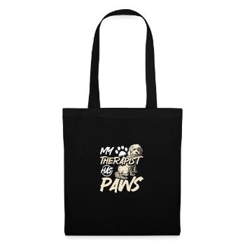 My therapist has paws cockapoo - Tote Bag - black - Front