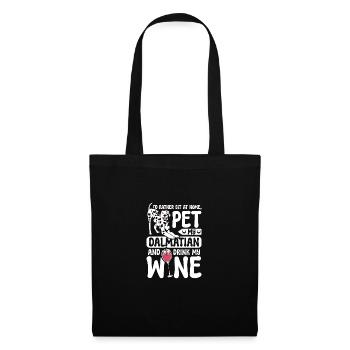 Boire du vin pour mon dalmatien - Sac en tissu - noir - Devant