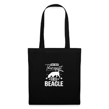 The best therapist is my beagle - Tote Bag - black - Front