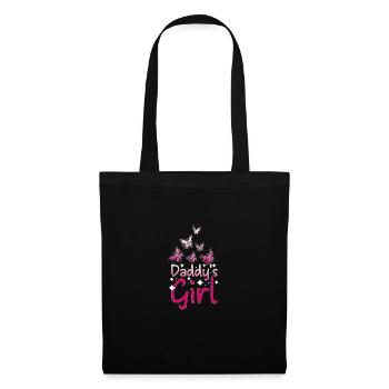 For the daughter Daddys girl, little Butterfly - Stoffbeutel - Schwarz - Vorne