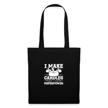 I make candles whats your superpower - Stoffbeutel - Schwarz - Vorne