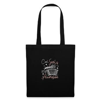 Cool girls play accordion - Tote Bag - black - Front