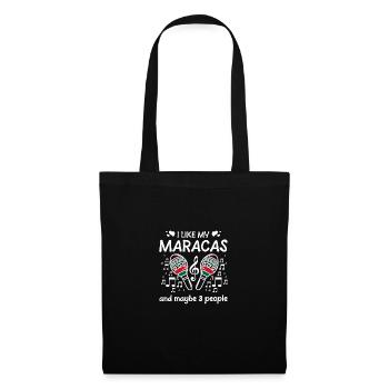 I like my maracas and maybe 3 people - Tote Bag - black - Front