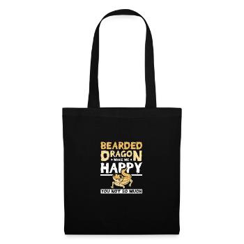 Dragon barbu me rend heureux toi pas tellement - Sac en tissu - noir - Devant