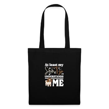 At least my Shih Tzu understands me - Tote Bag - black - Front