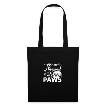 Mon thérapeute a des pattes Shih Tzu - Sac en tissu - noir - Devant