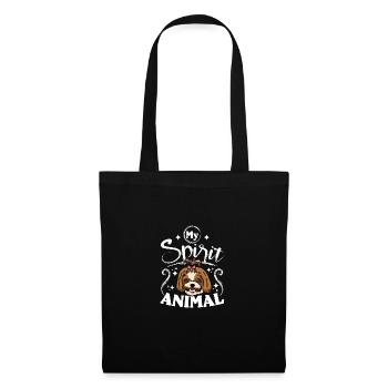 Shih tzu est mon animal spirituel - Sac en tissu - noir - Devant
