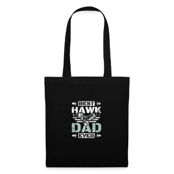 Fathers day Falconer best hawk dad ever - Stoffbeutel - Schwarz - Vorne