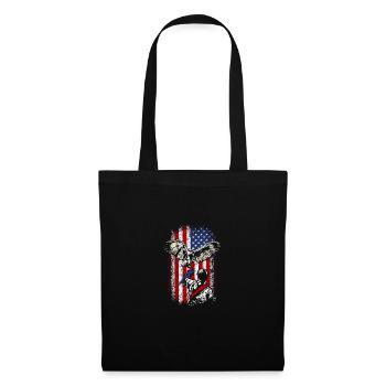 Usa american flag 4th of july falconer - Stoffbeutel - Schwarz - Vorne