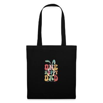 Papa lapin, papa de Pâques, un papa houblonné - Sac en tissu - noir - Devant