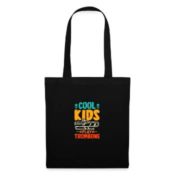 children Trombonist Cool kids play trombone - Stoffbeutel - Schwarz - Vorne