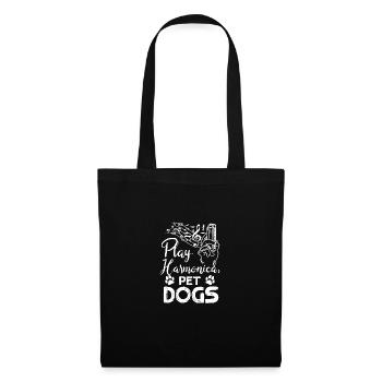 Dog owner harmonicist play harmonica pet dogs - Tote Bag - black - Front