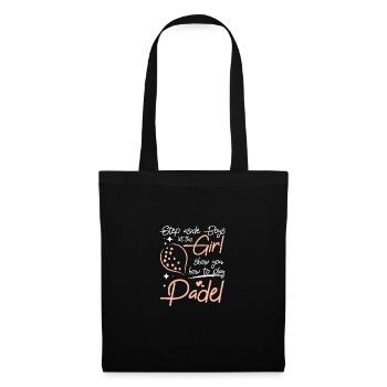 Laissez cette fille vous montrer comment jouer au padel - Sac en tissu - noir - Devant
