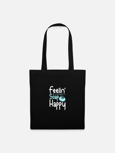 Soap making Feelin soap happy - Stoffbeutel - Schwarz