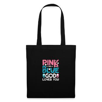 Le dieu rose ou bleu t’aime - Sac en tissu - noir - Devant
