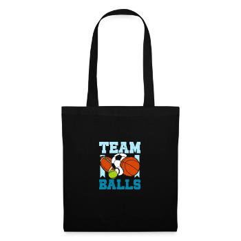 Gender Reveal Team boy team balls - Stoffbeutel - Schwarz - Vorne