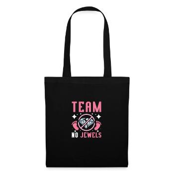 Gender Reveal Team girl team no jewels - Stoffbeutel - Schwarz - Vorne