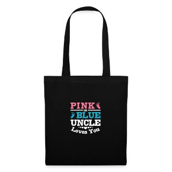 Pink or blue uncle loves you - Stoffbeutel - Schwarz - Vorne