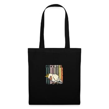 Rétro Vintage Cockatiel - Sac en tissu - noir - Devant