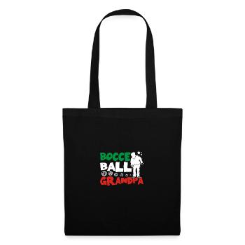 Papa Gramps Pétanque balle grand-père - Sac en tissu - noir - Devant