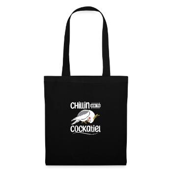 Chillin avec mon Cockatiel - Sac en tissu - noir - Devant