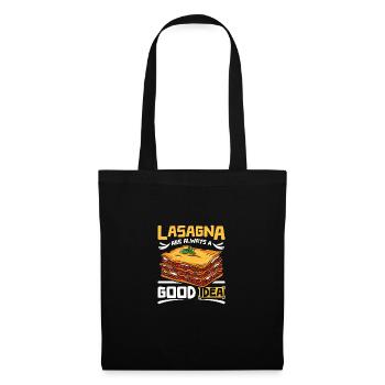 Lasagna are always a good idea - Stoffbeutel - Schwarz - Vorne