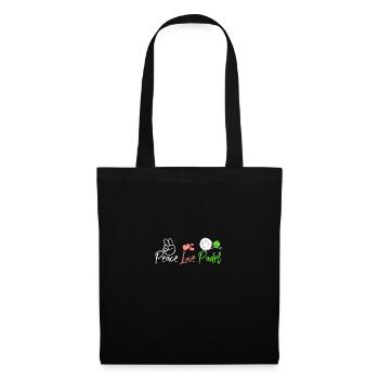 Paix Amour Padel - Sac en tissu - noir - Devant