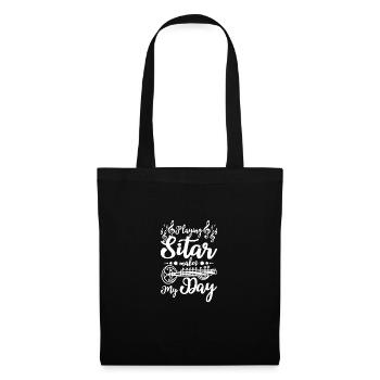 Jouer du Sitar fait ma journée - Sac en tissu - noir - Devant