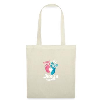 Pink or blue jesus loves you - Stoffbeutel - Natur - Vorne