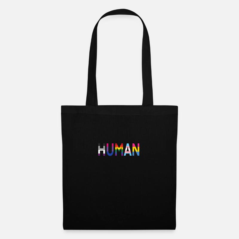 HUMAN SCHRIFTZUG - Stoffbeutel - Schwarz