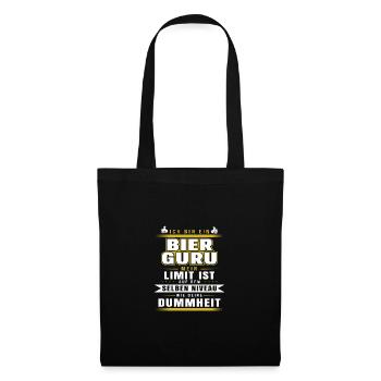 Ich bin ein Bier Guru - Stoffbeutel - Schwarz - Vorne