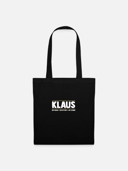 Klaus - Stoffbeutel - Schwarz