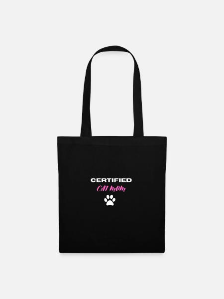 Certified CAT MOM Design - Stoffbeutel - Schwarz