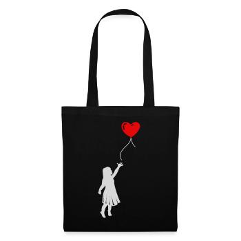 Des filles avec des ballons. Cadeau idée d’anniversaire - Sac en tissu - noir - Devant