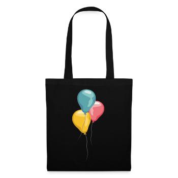 luftballon balloon symbol Logo colors Farben - Stoffbeutel - Schwarz - Vorne