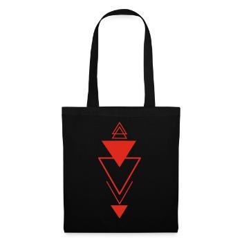 Triangular symbol (red) - Tote Bag - black - Front